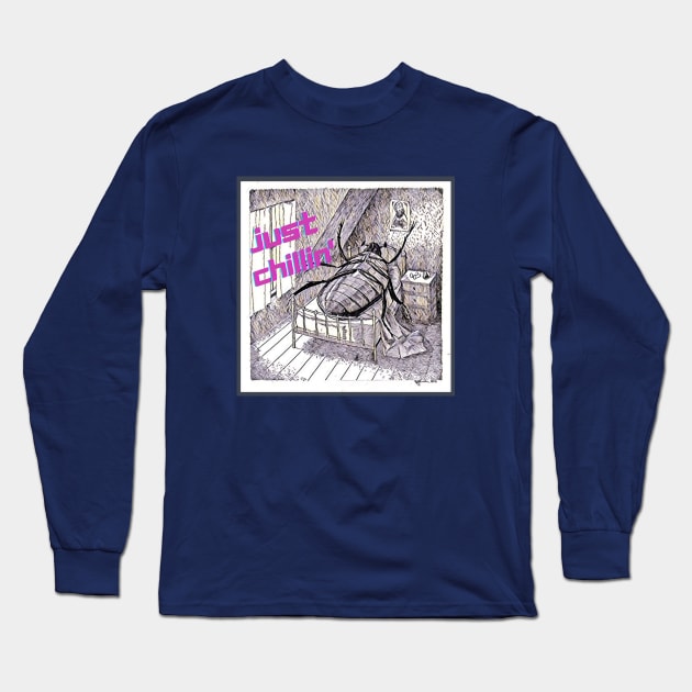 Gregor Samsa just chillin Long Sleeve T-Shirt by artbleed